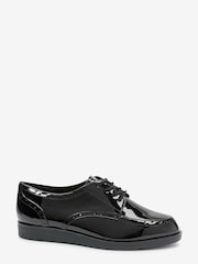 Black Extra Wide Fit Forever Comfort® EVA Lace-Up Patent Shoes - Image 7 of 11