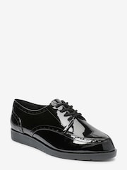 Black Extra Wide Fit Forever Comfort® EVA Lace-Up Patent Shoes - Image 8 of 11