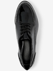 Black Extra Wide Fit Forever Comfort® EVA Lace-Up Patent Shoes - Image 9 of 11