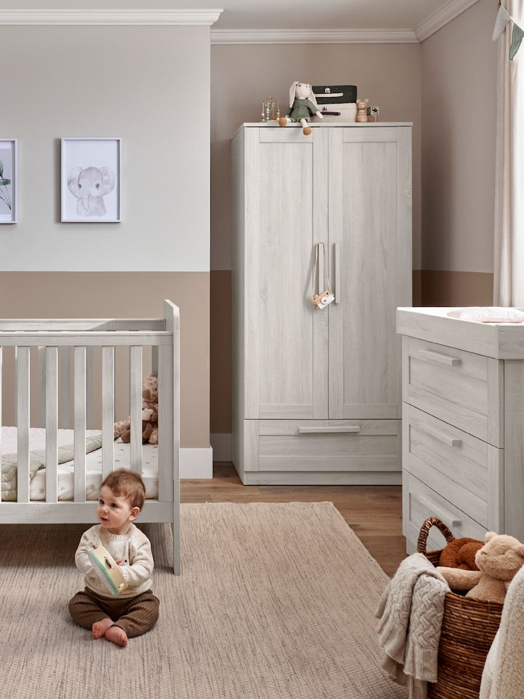 Mamas & Papas Nimbus White Atlas 3 Piece Nursery Furniture Set - Image 1 of 9