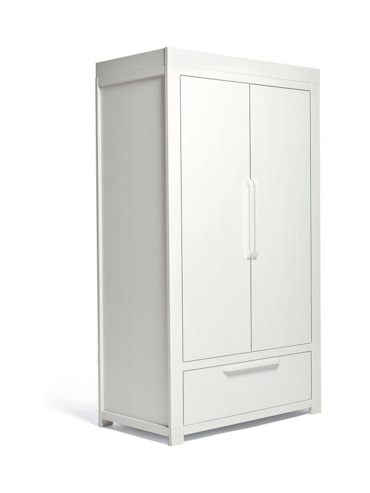 Mamas & Papas 3 Piece White Wash Franklin Cot Bed Range with Dresser and Wardrobe - Image 10 of 10
