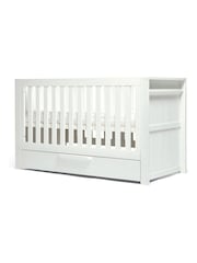 Mamas & Papas 3 Piece White Wash Franklin Cot Bed Range with Dresser and Wardrobe - Image 4 of 10