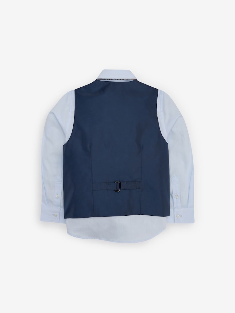 Ensemble gilet, chemise Bleu et cravate Bleu bleu marine - Gilet (12mths-16yrs) - Image 5 of 6