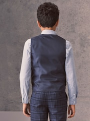 Gilet à carreaux bleus, Ensemble Chemises Bleu Chemises & Cravate - Gilet (12mths-16yrs) - Image 2 de 6
