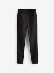 Black Longer Length Skinny Fit Stretch High Waist School Trousers (9-18yrs) - Image 5 of 6