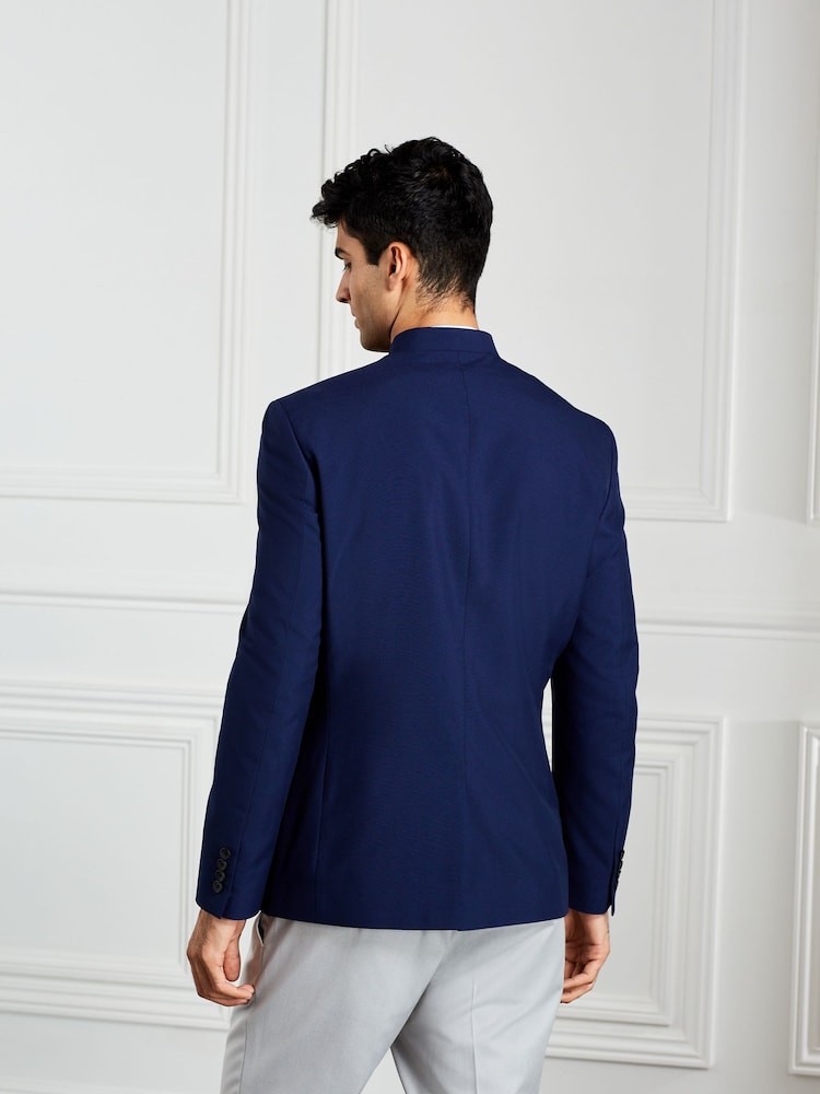 Blau - Anzug mit Nehru-Kragen: Jacke - Bild 1 von 10 Blau - Anzug mit Nehru-Kragen: Jacke - Bild 1 von 10