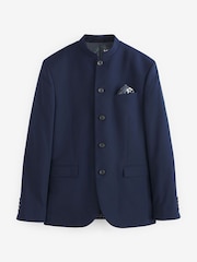 Blau - Anzug mit Nehru-Kragen: Jacke - Bild 5 von 10