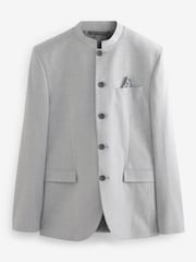 Hellgrau - Anzug mit Nehru-Kragen: Jacke - Bild 7 von 10