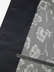 Navy Slim Nehru Collar Suit: Jacket - Image 6 of 8