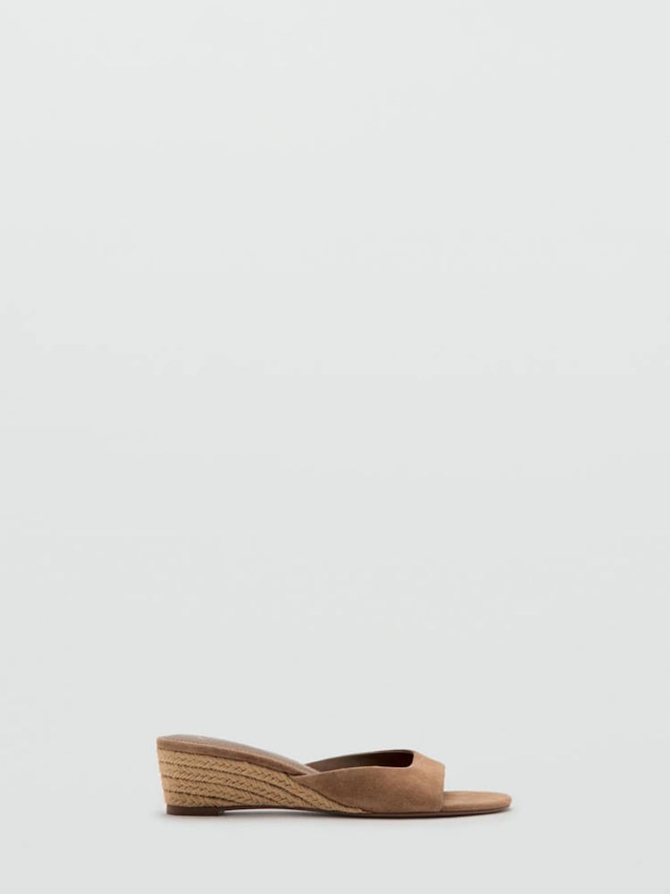 Mango Brown SuedeWedge Sandals - Image 2 of 3 Mango Brown SuedeWedge Sandals - Image 2 of 3