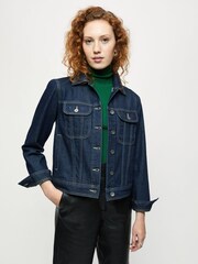 Jigsaw Blue 100% Cotton Denim Trucker Jacket - Image 1 of 5