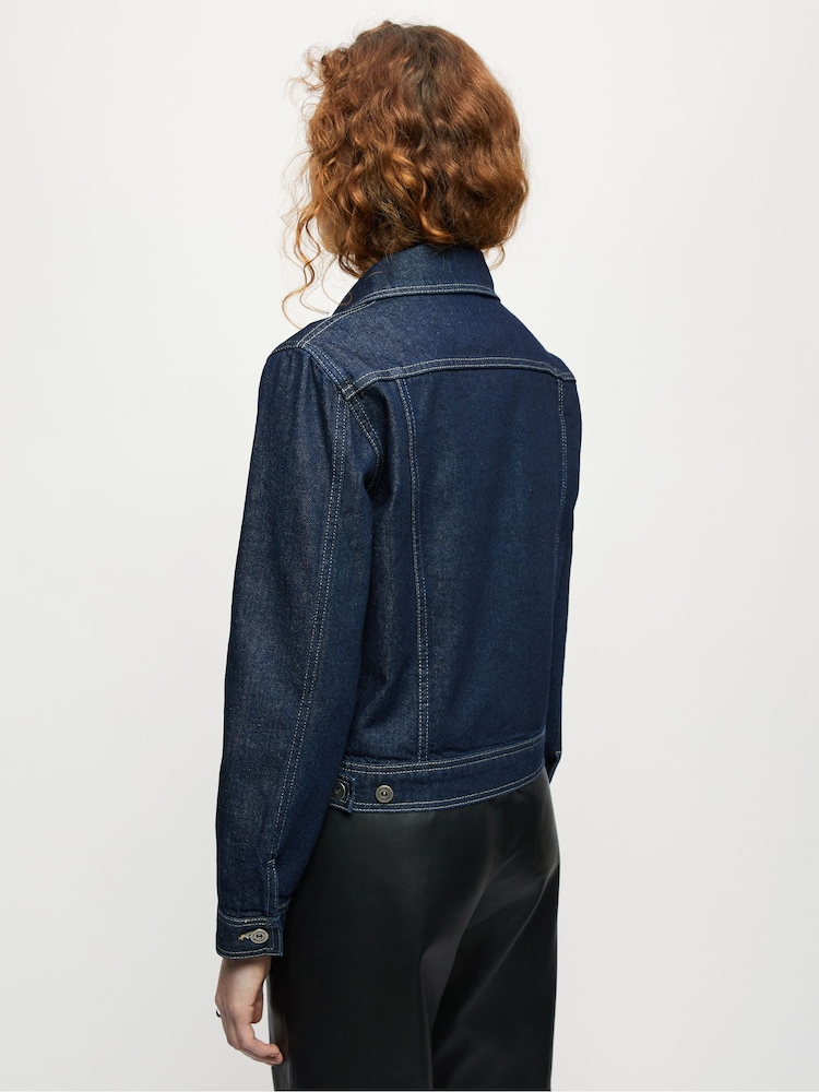 Jigsaw Blue 100% Cotton Denim Trucker Jacket - Image 2 of 5