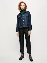 Jigsaw Blue 100% Cotton Denim Trucker Jacket - Image 3 of 5