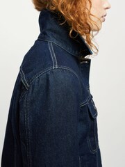Jigsaw Blue 100% Cotton Denim Trucker Jacket - Image 5 of 5
