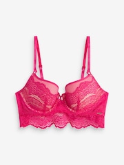 Lipsy Glamour Lace Padded Balcony Bra - Image 5 of 5