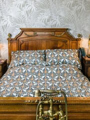 The Chateau by Angel Strawbridge Blue Nouveau Heron Duvet Cover and Pillowcase Set - Image 1 of 4