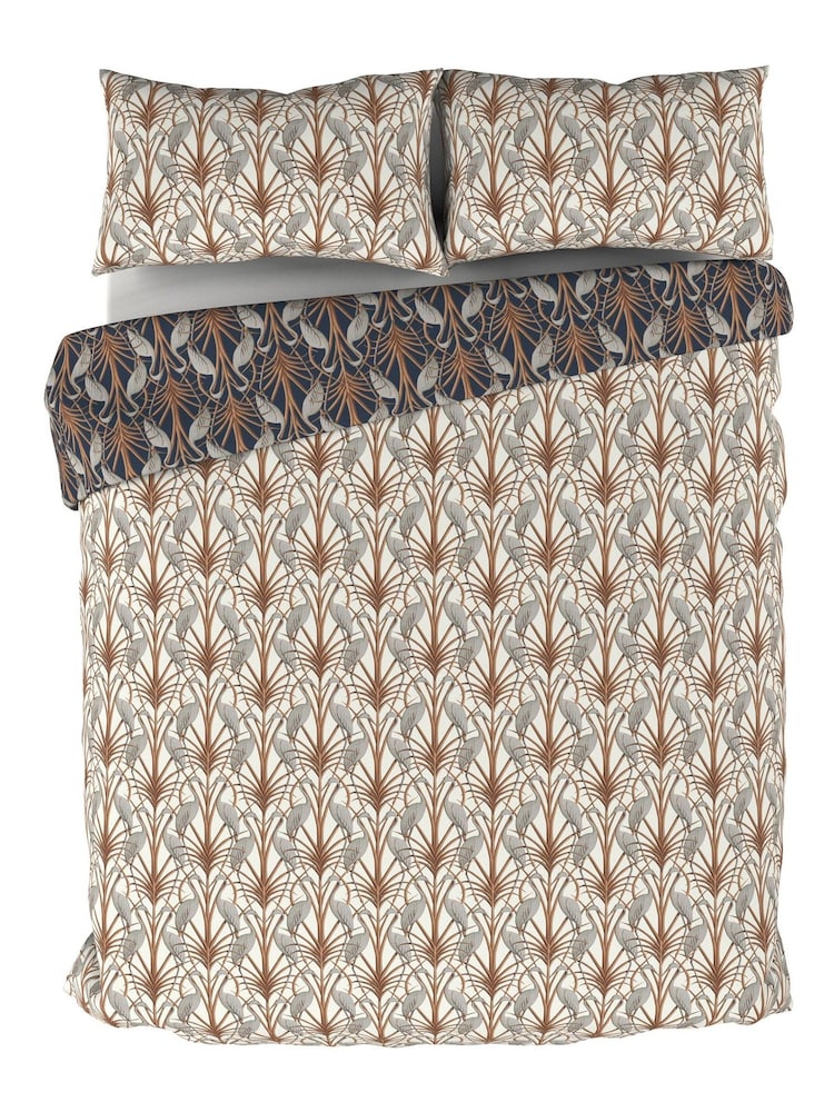 The Chateau by Angel Strawbridge Blue Nouveau Heron Duvet Cover and Pillowcase Set - Image 4 of 4