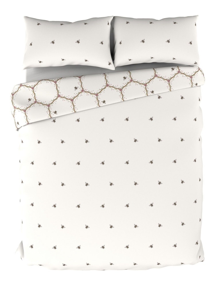 The Chateau by Angel Strawbridge Cream Honeycomb Duvet Cover and Pillowcase Set - Image 4 of 4