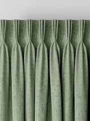 Sage Green Chenille Sage Made To Measure Curtains - Image 5 of 9