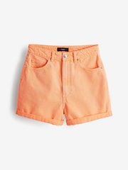 Orange Denim Mom Shorts - Image 2 of 2