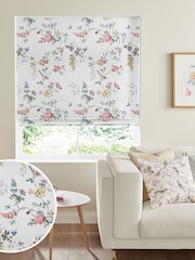 Cath Kidston White Birds & Roses Made To Measure Roman 100% Cotton Blind - Image 1 of 3