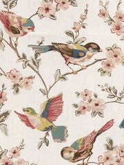 Cath Kidston Cream British Birds Pastel Made To Measure Roman 100% Cotton Blind - Image 3 of 3