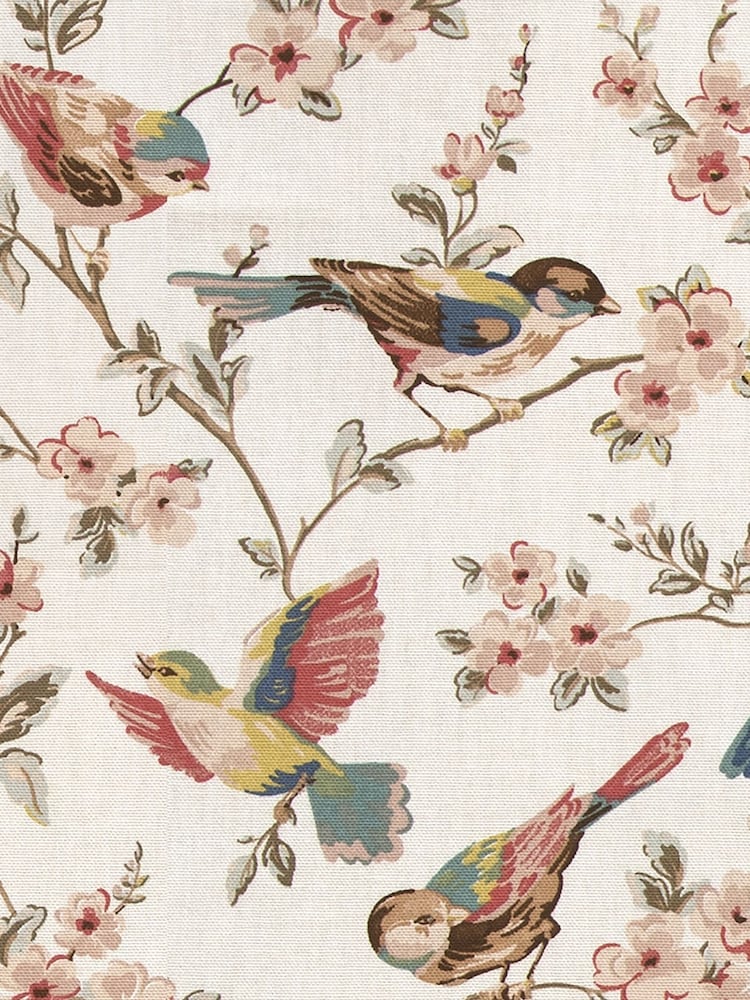 Cath Kidston Cream British Birds Pastel Made To Measure Roman 100% Cotton Blind - Image 3 of 3