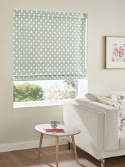 Cath Kidston Green Button Spot Aloe Made To Measure Roman 100% Cotton Blind - Image 3 of 4