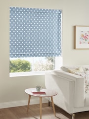 Cath Kidston Blue Button Spot Made To Measure Roman 100% Cotton Blind - Image 3 of 4