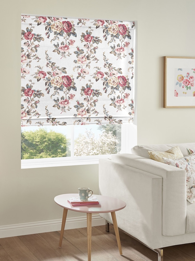 Cath Kidston Cream Garden Rose Made To Measure Roman 100% Cotton Blind - Image 2 of 4