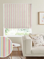 Cath Kidston Cream Mid Stripe Candy Made To Measure Roman 100% Cotton Blind - Image 1 of 4