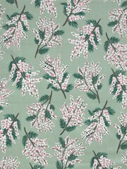 Cath Kidston Green Mimosa Flower Made To Measure Roman 100% Cotton Blind - Image 4 of 4