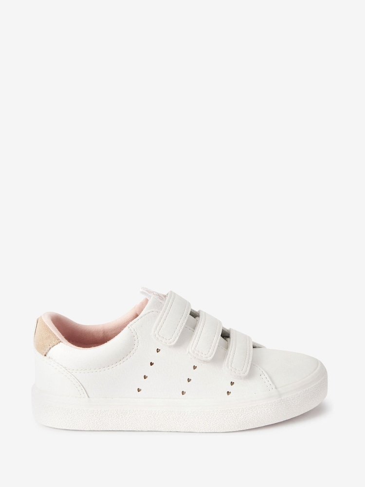 White Heart Detail Touch Fastening Trainers - Image 1 of 5