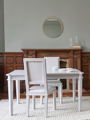 Laura Ashley Pale Steel Henshaw 6-8 Seater Extending Dining Table - Image 2 of 6