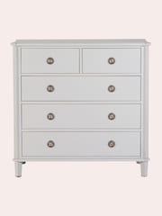 Laura Ashley Pale Steel Henshaw Two+Three Drawers Chest - Image 2 of 6