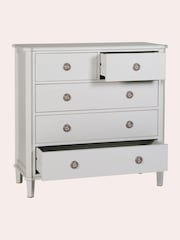 Laura Ashley Pale Steel Henshaw Two+Three Drawers Chest - Image 4 of 6