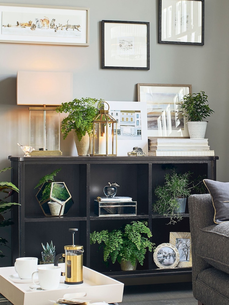 Laura Ashley Black Henshaw Low Bookcase - Image 2 of 3