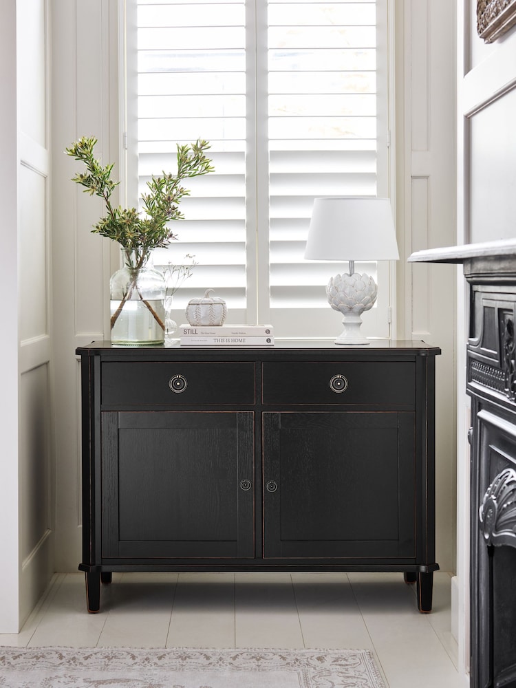 Laura Ashley Black Henshaw Two Doors Two Drawers Sideboard - Image 1 of 7