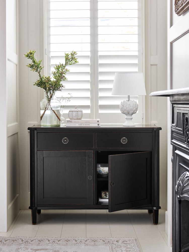 Laura Ashley Black Henshaw Two Doors Two Drawers Sideboard - Image 2 of 7