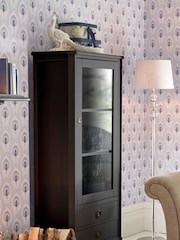 Laura Ashley Black Henshaw 1 Door 2 Drawer Display Unit - Image 1 of 4