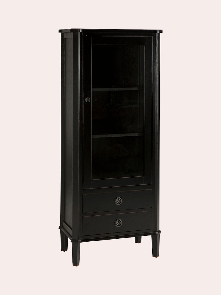 Laura Ashley Black Henshaw 1 Door 2 Drawer Display Unit - Image 4 of 4