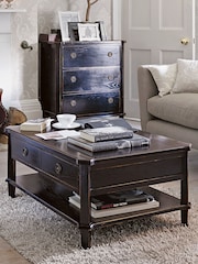 Laura Ashley Black Henshaw 2 Drawer Coffee Table - Image 1 of 4