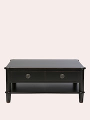 Laura Ashley Black Henshaw 2 Drawer Coffee Table - Image 2 of 4