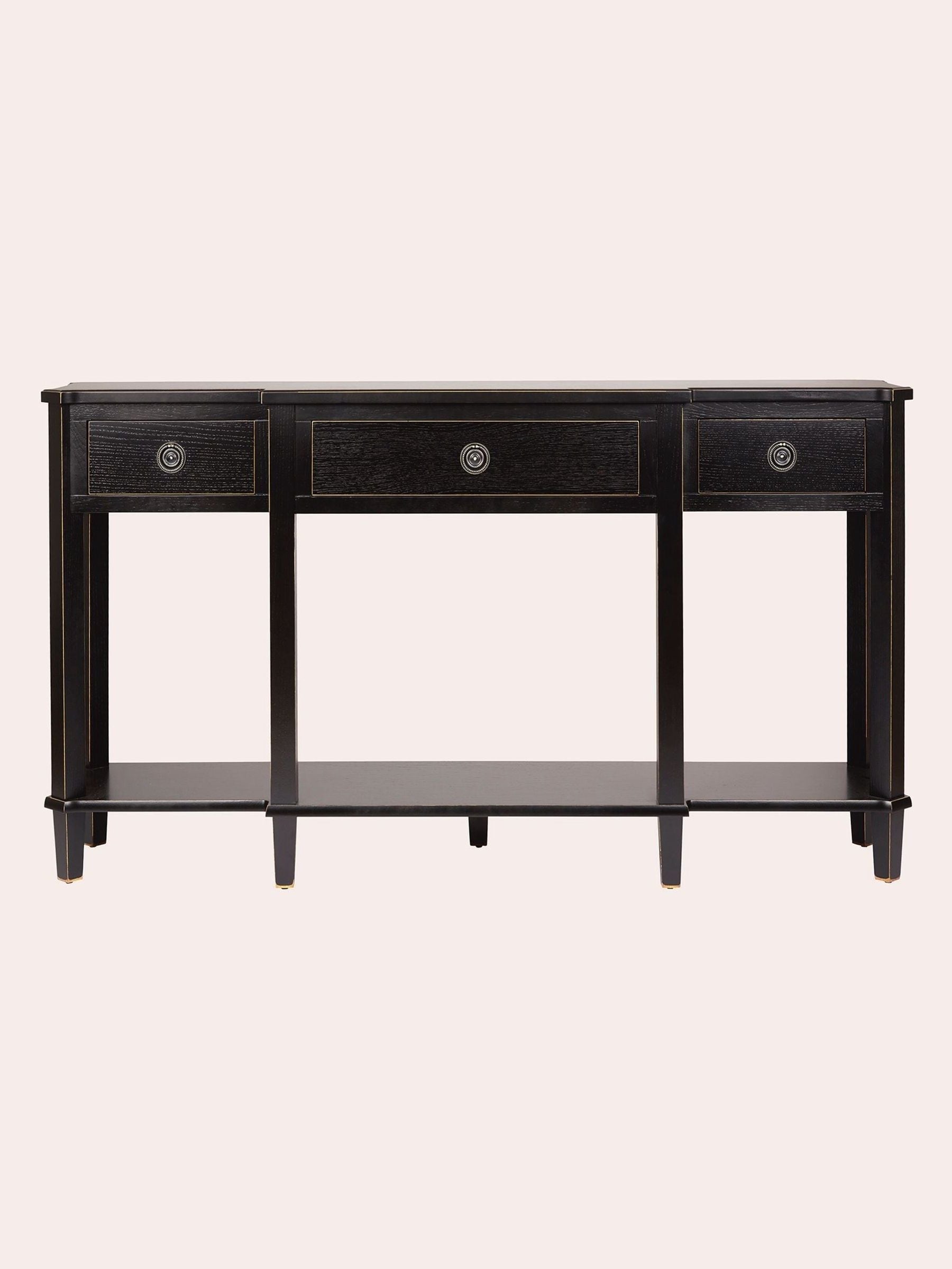 Buy Laura Ashley Oak Milton 4 Drawer Console Table from the