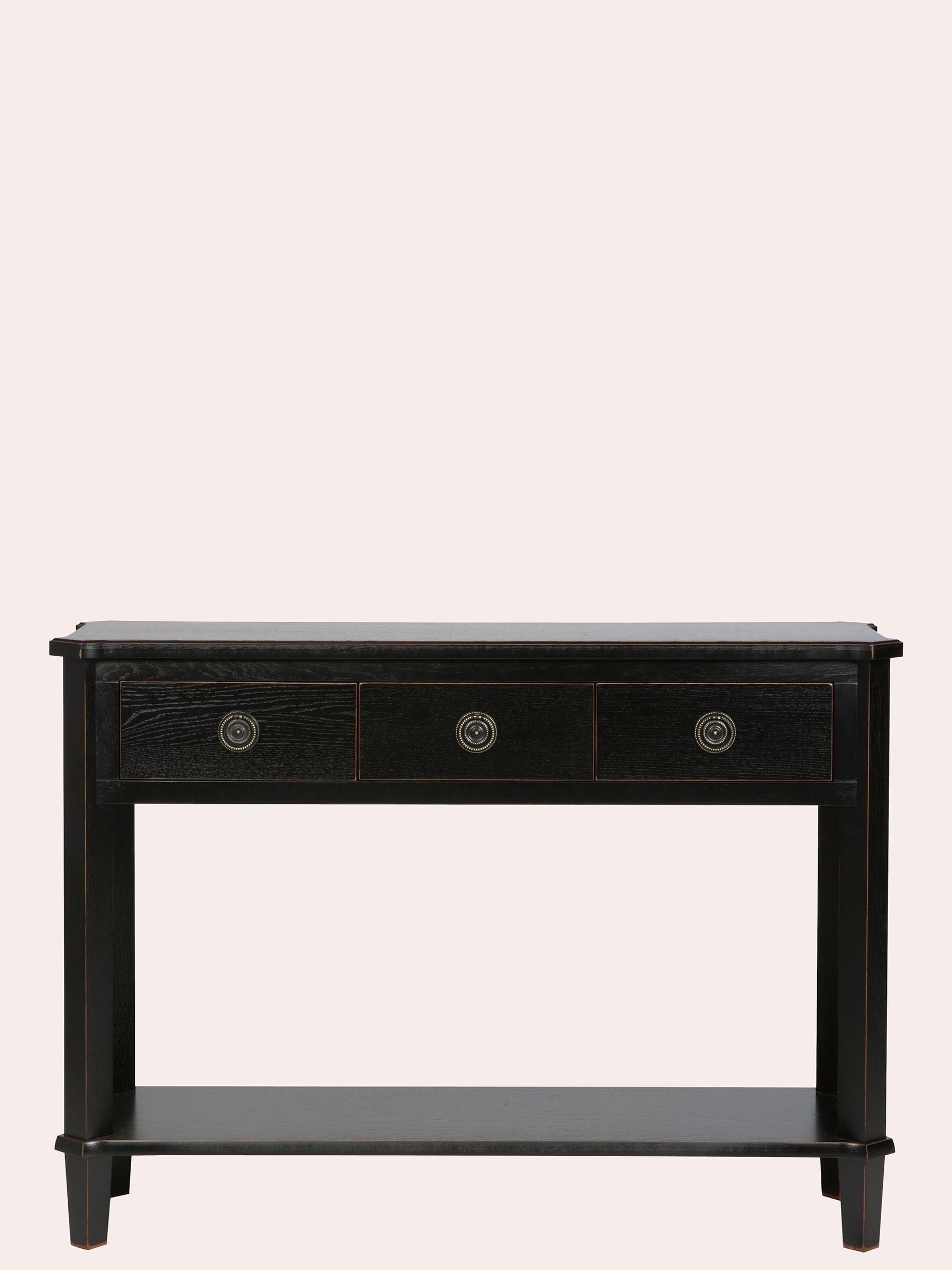 Buy Laura Ashley Oak Milton 4 Drawer Console Table from the