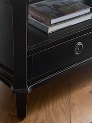 Laura Ashley Black Henshaw 2 Drawer Corner TV Stand - Image 5 of 8
