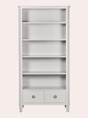 Laura Ashley Pale Steel Henshaw 2 Drawer Single Bookcase - Image 2 of 6