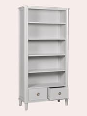 Laura Ashley Pale Steel Henshaw 2 Drawer Single Bookcase - Image 4 of 6
