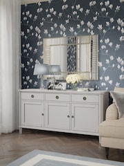 Laura Ashley Pale Steel Henshaw Three Doors Three Drawers Sideboard - Image 1 of 6