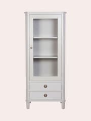 Laura Ashley Pale Steel Henshaw 1 Door 2 Drawer Display Unit - Image 1 of 4